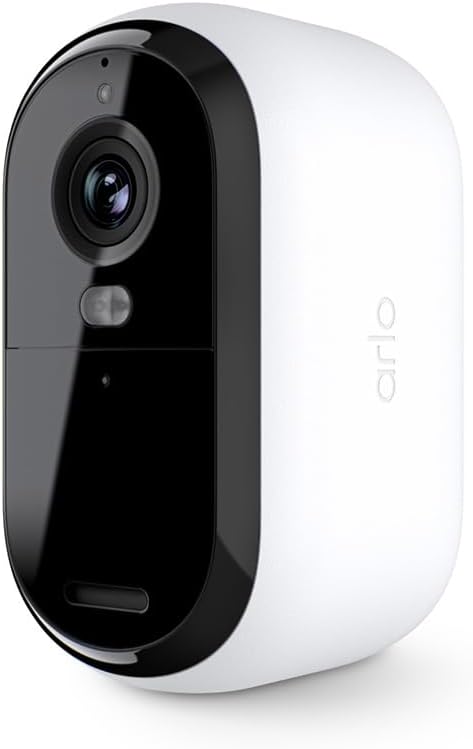 Arlo Essential Security Cameras Wireless Outdoor 2K (2nd Gen, 2023 Release) - Battery Power, Person Recognition, Package Detection, Animated Preview, 1-Month Trial of Secure Plan, 1 Cam, White