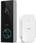 Wireless Doorbell Camera, Battery-Powered Video Doorbell with aosuBase Mini, 2K Resolution, Support Local Storage, 2.4GHz WiFi, 180-Day Battery Life, AI Detection, Work with Alexa & Google Assistant