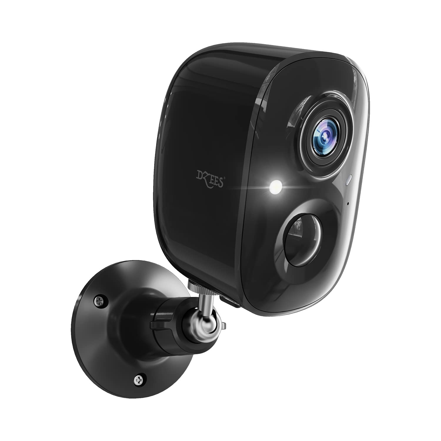 Dzees Outdoor Camera Wireless, 2K Battery Powered WiFi Surveillance Camera for Home Security System with Siren Alarm & Spotlight, Motion Detection, Color Night Vision, IP65 Waterproof Cloud/SD-2-Pack