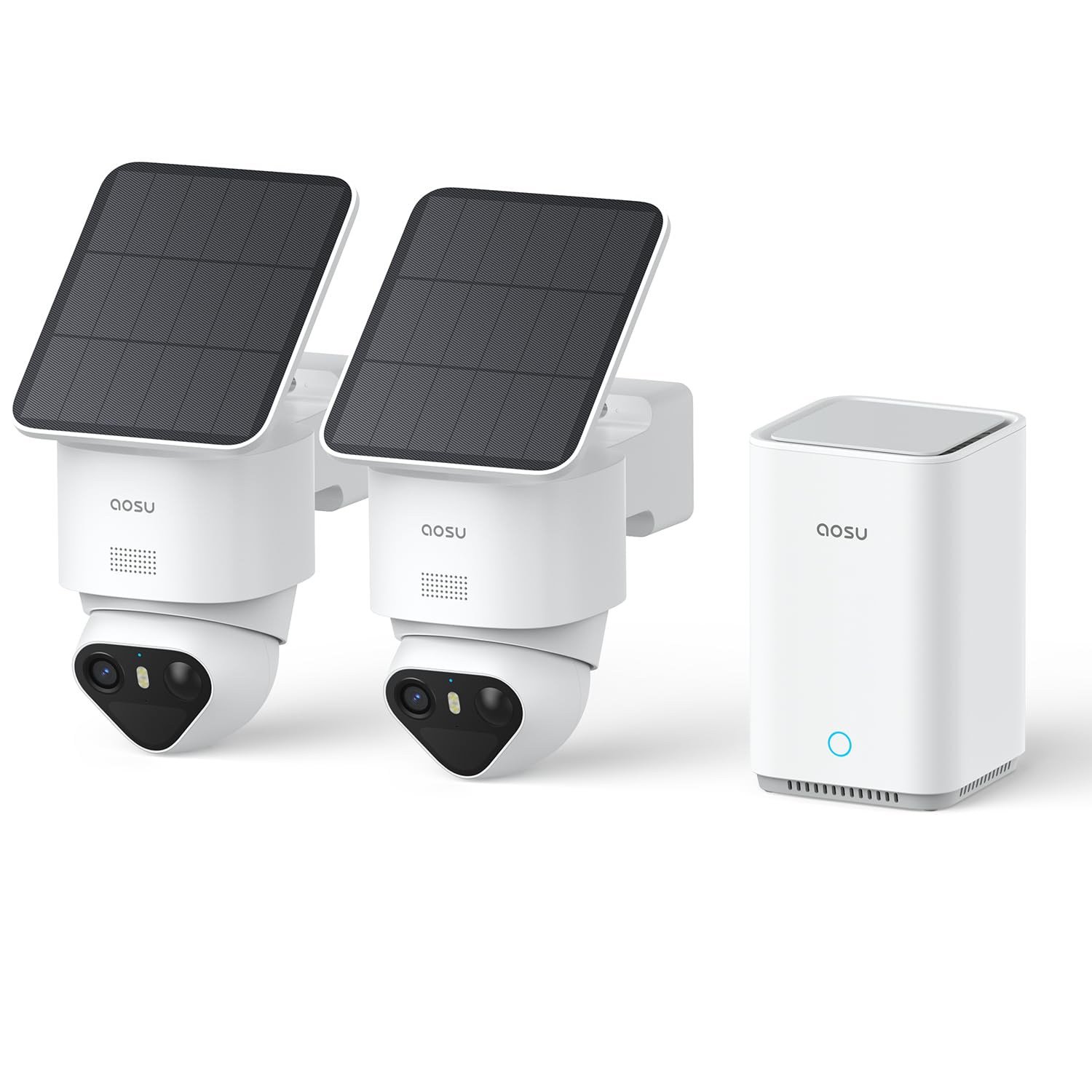 aosu T2 Ultra 4K Security Cameras Wireless Outdoor, TrueColor Night Vision, AI Triple Detection, 360° Auto Tracking, Solar Powered WiFi Camera for Home Security, 1Pack