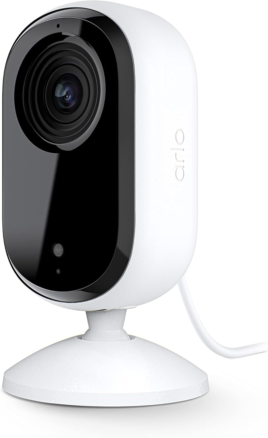 Arlo Essential Indoor Security Camera 2K (2nd Gen, 2023 Release) - Wired Plug-in Power, Person Recognition, Animal Detection, 1-Month Trial of Secure Plan, Automated Privacy Shield, 1 Cam, White