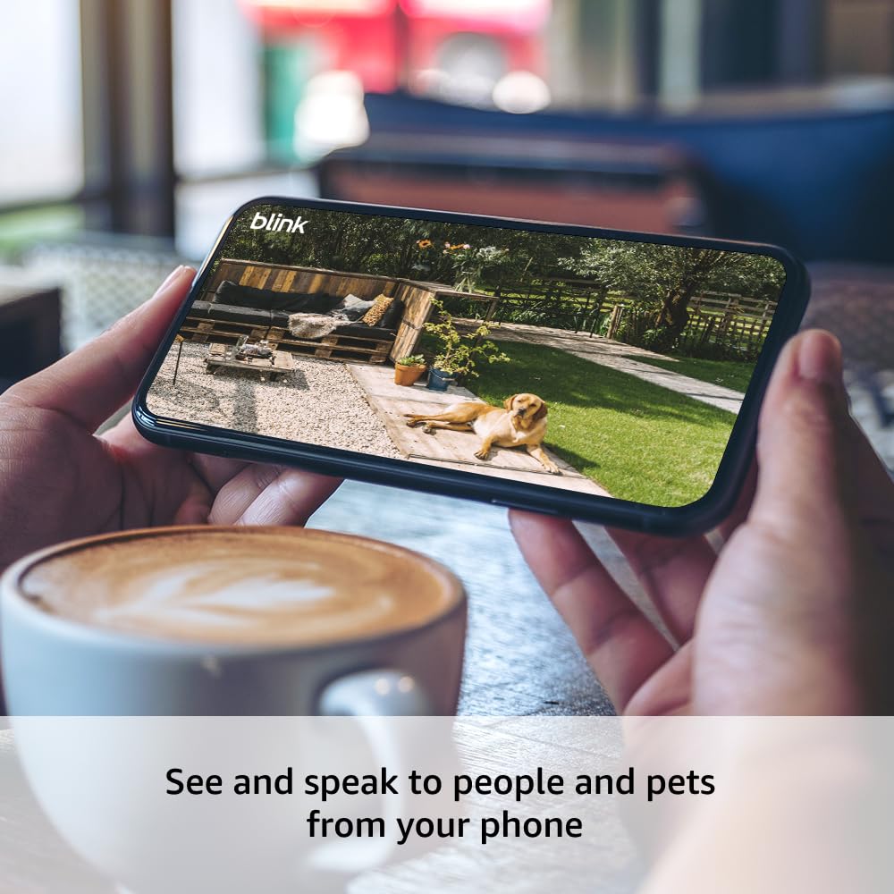Blink Outdoor 4 – Wireless smart security camera, two-year battery life, 1080p HD day and infrared night live view, two-way talk. Sync Module Core included – 1 camera system