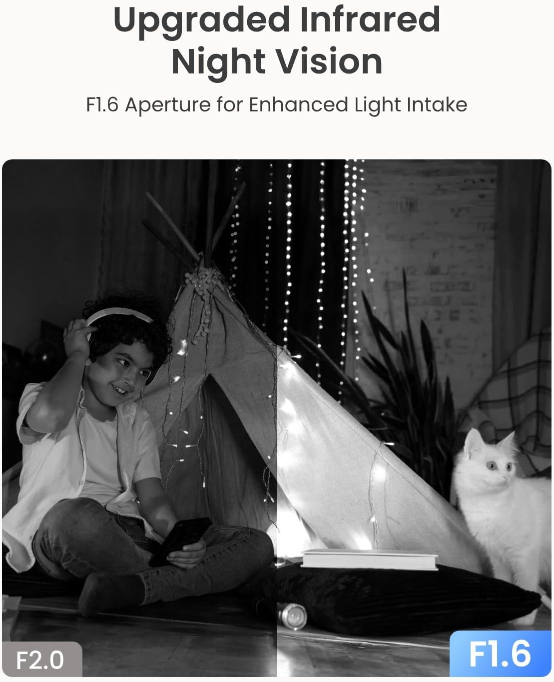 Reolink E1 Pro PT Wi-Fi Indoor Camera for Baby & Pet Monitoring, Auto Tracking, 3K 5MP Night Vision Enhanced by F1.6 Aperture, Person/Pet/Baby Crying Detection, 2.4/5GHz Wi-Fi, Two-Way Audio