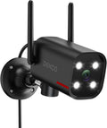 DEKCO Wired 2K Security Camera Outdoor, 180° Pan & 270° Coverage, 24/7 Constant Power Surveillance, Full Color Night Vision, AI Human Detection, Cloud Storage Edition, Spotlight & Siren