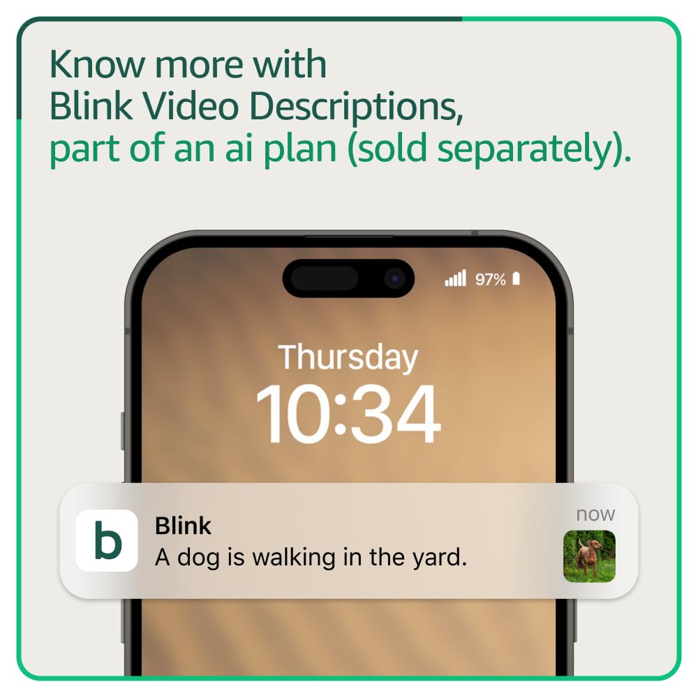Blink Outdoor 4 – Wireless smart security camera, two-year battery life, 1080p HD day and infrared night live view, two-way talk. Sync Module Core included – 1 camera system