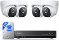 REOLINK Smart 5MP 8CH Home Security Camera System, 4pcs Wired PoE IP Cameras Outdoor with Person/Pet/Vehicle Detection, 4K 8CH NVR with 2TB HDD for 24-7 Recording, RLK8-520D4-5MP
