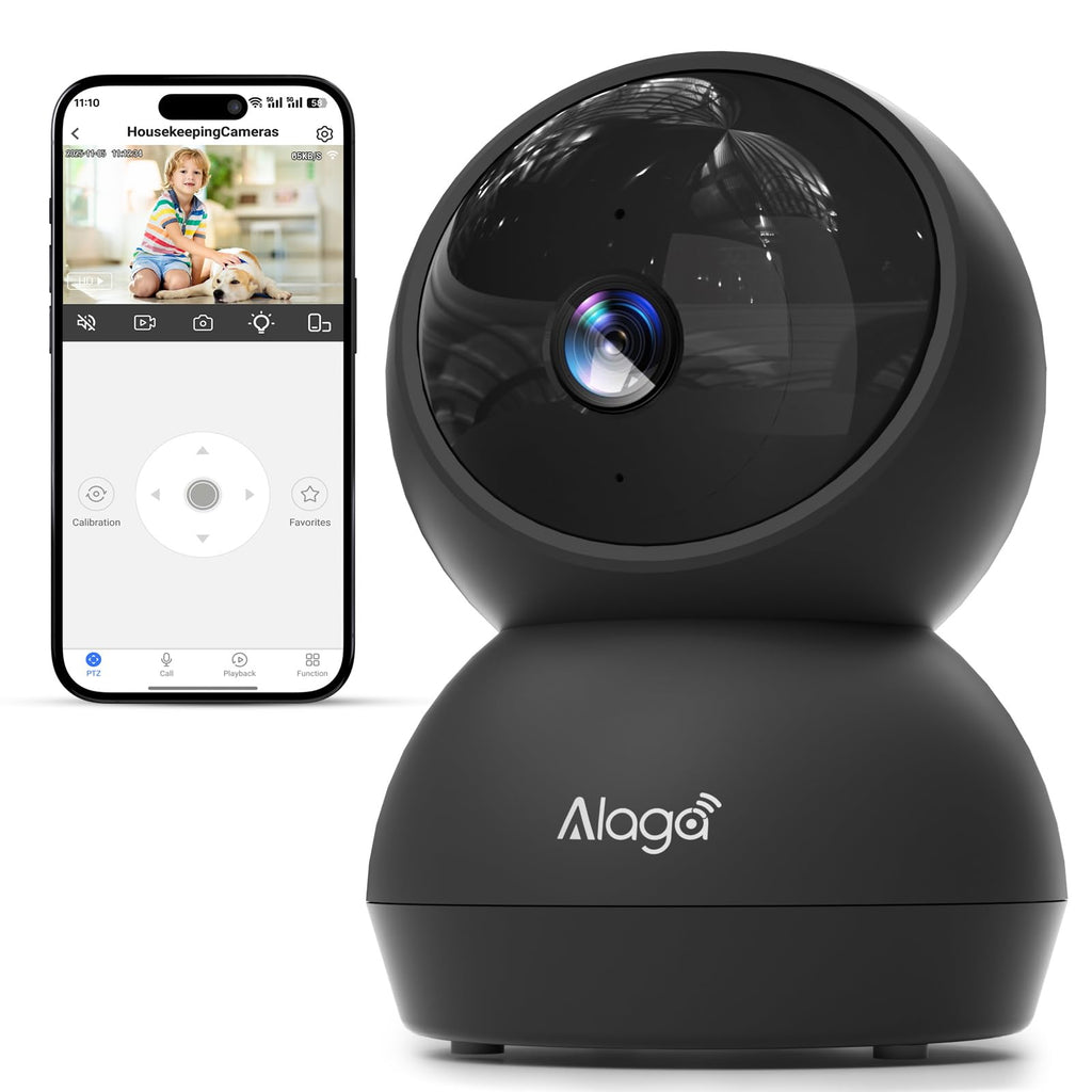 Indoor Camera, 3K HD Indoor Security Camera, 360° Pan/Tilt Pet Camera, 2-Way Audio, Siren, Night Vision, Baby/Pet Monitor with Phone App 2.4G and 5G WiFi, Compatible Alexa and Google Assistant