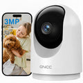 GNCC 2K Cameras for Home Security-Indoor Pan/Tilt Cameras for Baby Monitor/Pet Camera with Phone App, Night Vision, Motion Detection, 2-Way Audio, 24/7 SD Recordings, 2.4Ghz WiFi (2Pack)
