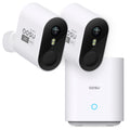aosu Security Cameras Wireless Outdoor Home System, True 2K HD Night Vision, No Subscription Required, Long Battery Life, 166° Wide View, Spotlight & Siren Alarm, Motion Alert, Support 2.4 & 5GHz WiFi