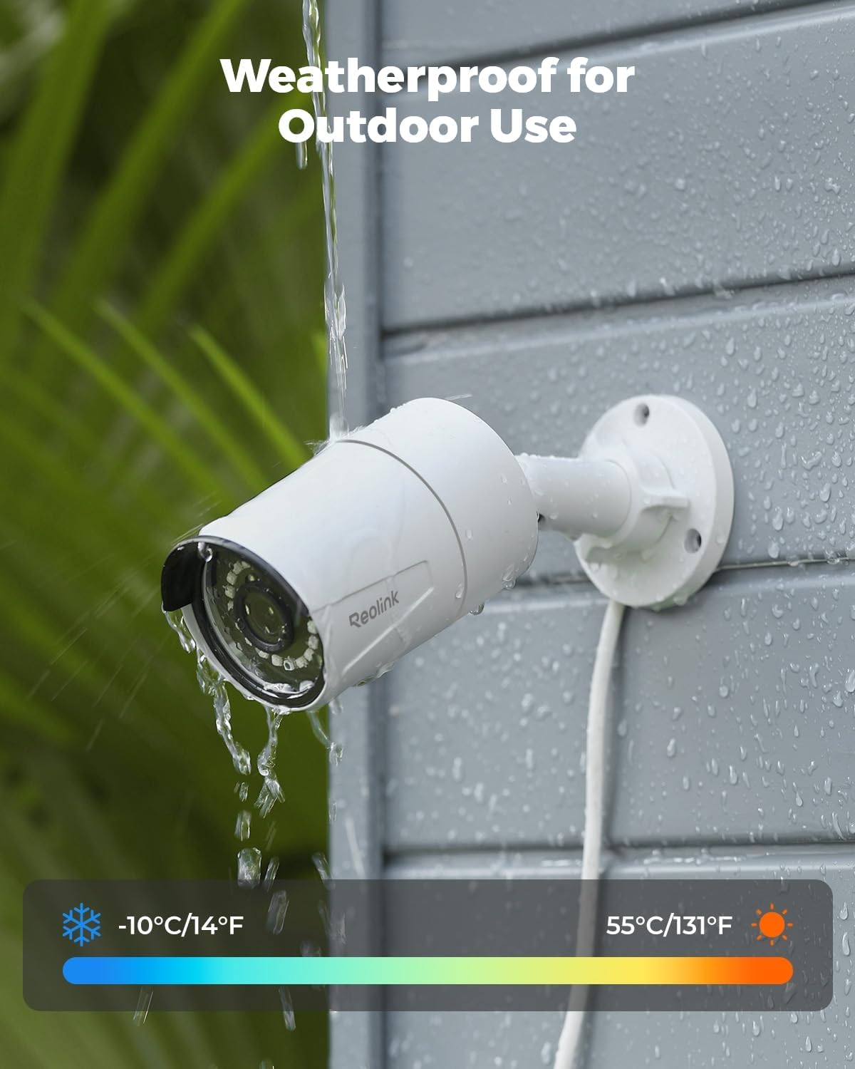 REOLINK 5MP Security PoE IP Camera, Person/Vehicle/Pet Detection, Time-Lapse, 100ft IR Night Vision, Work with Smart Home, Support 512GB SD Card, Surveillance Outdoor Indoor, RLC-510A