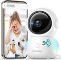 ZUMIMALL Security Camera Indoor, 5G/2.4G WiFi Baby Monitor with Camera and Audio, 2K Wired Pet Cameras for Home Security, One-Click Call, Auto Tracking, Cry/PIR/AI Detection, Alexa/ONVIF/Cloud