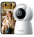 Veise 2K Indoor Camera for Home Security, 360° Wireless WiFi Pet & Baby Monitor with Phone App, AI Motion Detection, 2-Way Audio, Night Vision, SD/Cloud Storage, Works with Alexa & Google Home, 2.4GHz