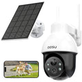 aosu 3K/5MP Solar Security Cameras System Wireless Outdoor, Battery Powered WiFi Camera for Home Security, Panoramic PTZ, Auto Tracking, Human/Vehicle Detection, Color Night Vision (2 Pack)