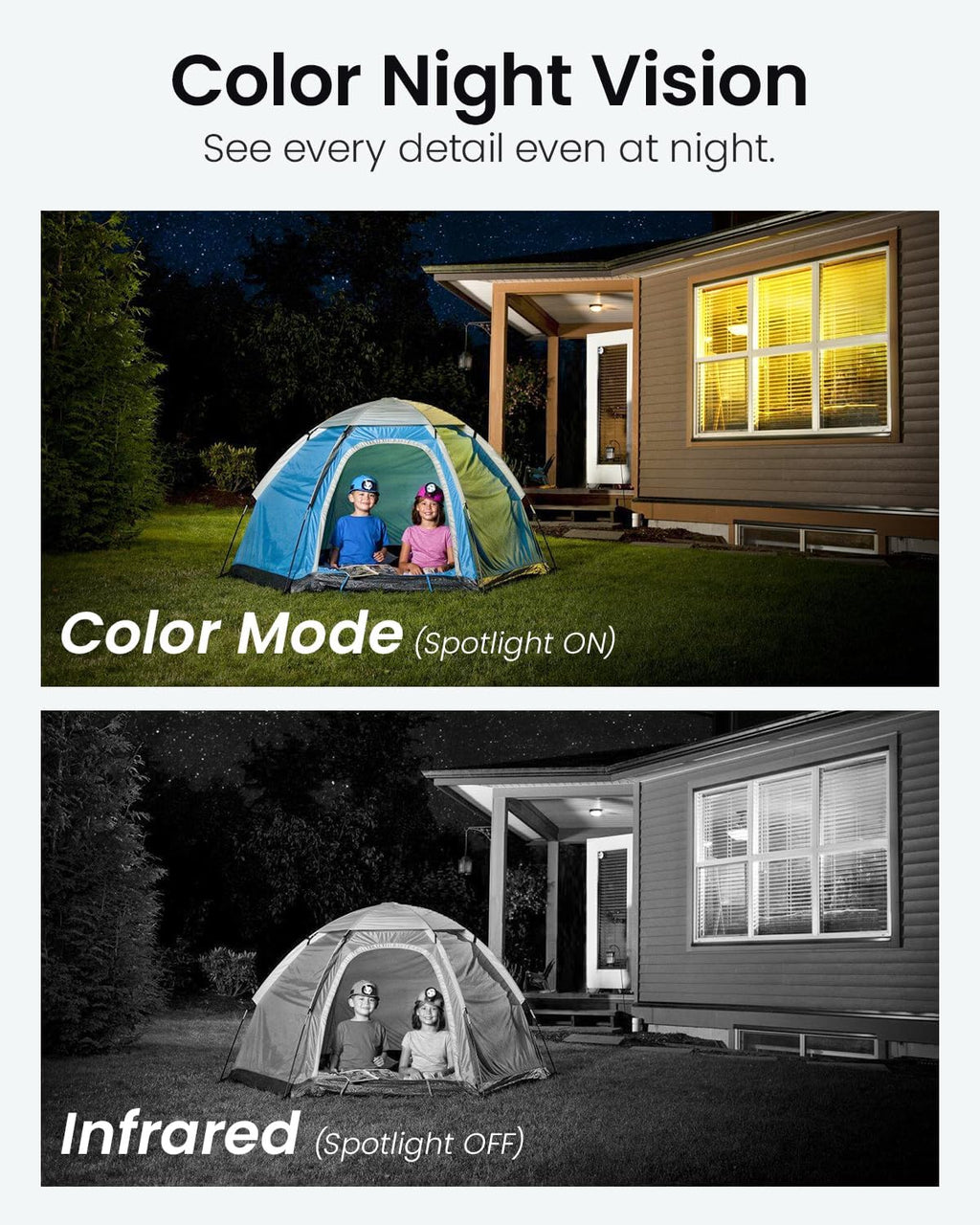DEKCO 2K Security Camera Outdoor 2Packs, WiFi Outdoor Security Cameras Pan-Tilt 360° View, 3MP Surveillance Cameras with Motion Detection and Siren, 2-Way Audio, Full Color Night Vision, Waterproof
