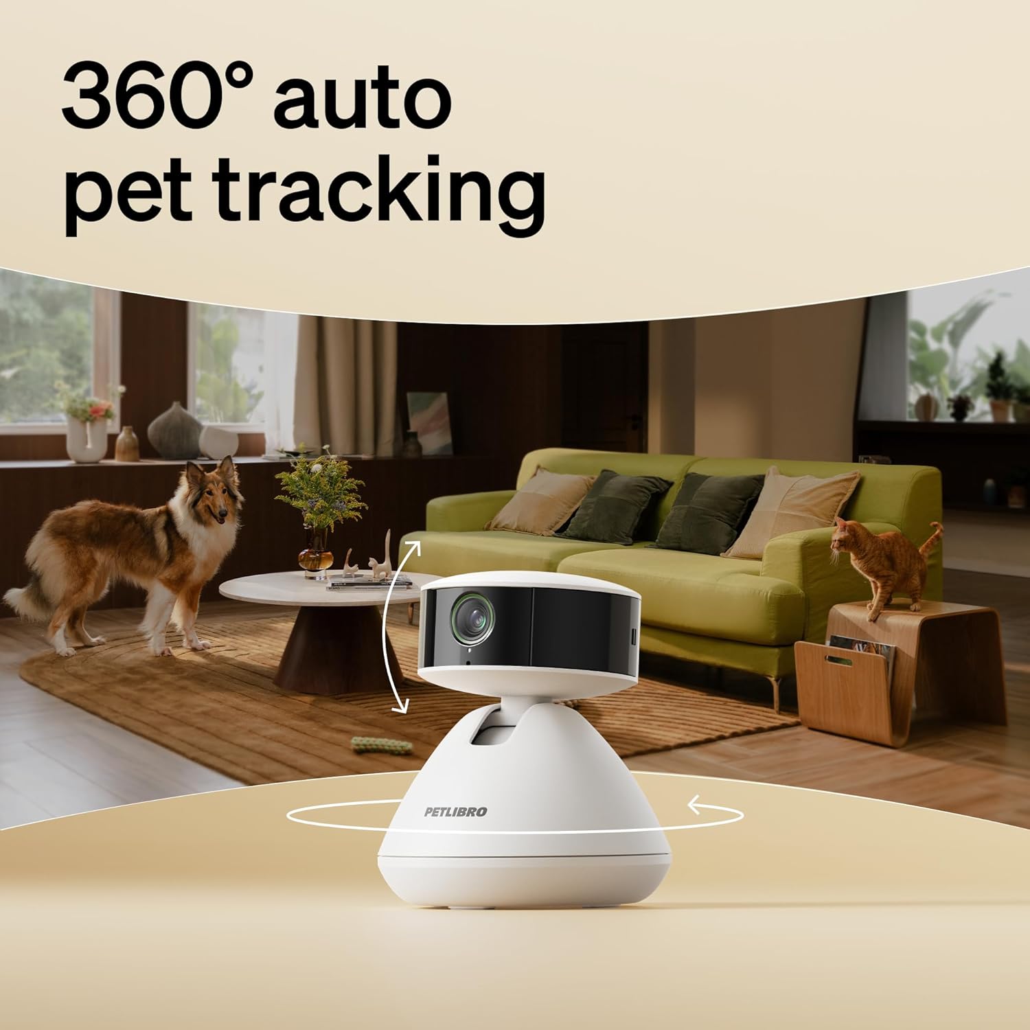 PETLIBRO AI Dog Camera Pet Camera Indoor with Phone App [Multi-Pet Recognition, Daily Activity Analysis & Smart Summaries] Cat Cam 360° View, 1080P Dog Cam Night Vision, 2-Way Audio Home Camera WiFi