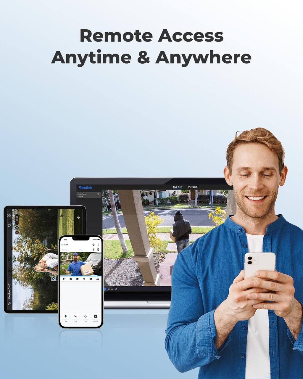 REOLINK 4K/8MP Wired Security PoE IP Camera, Human/Vehicle/Pet Detection, Time-Lapse, 100ft IR Night Vision, Work with Smart Home, Up to 512GB microSD Card, Outdoor/Indoor Surveillance, RLC-810A