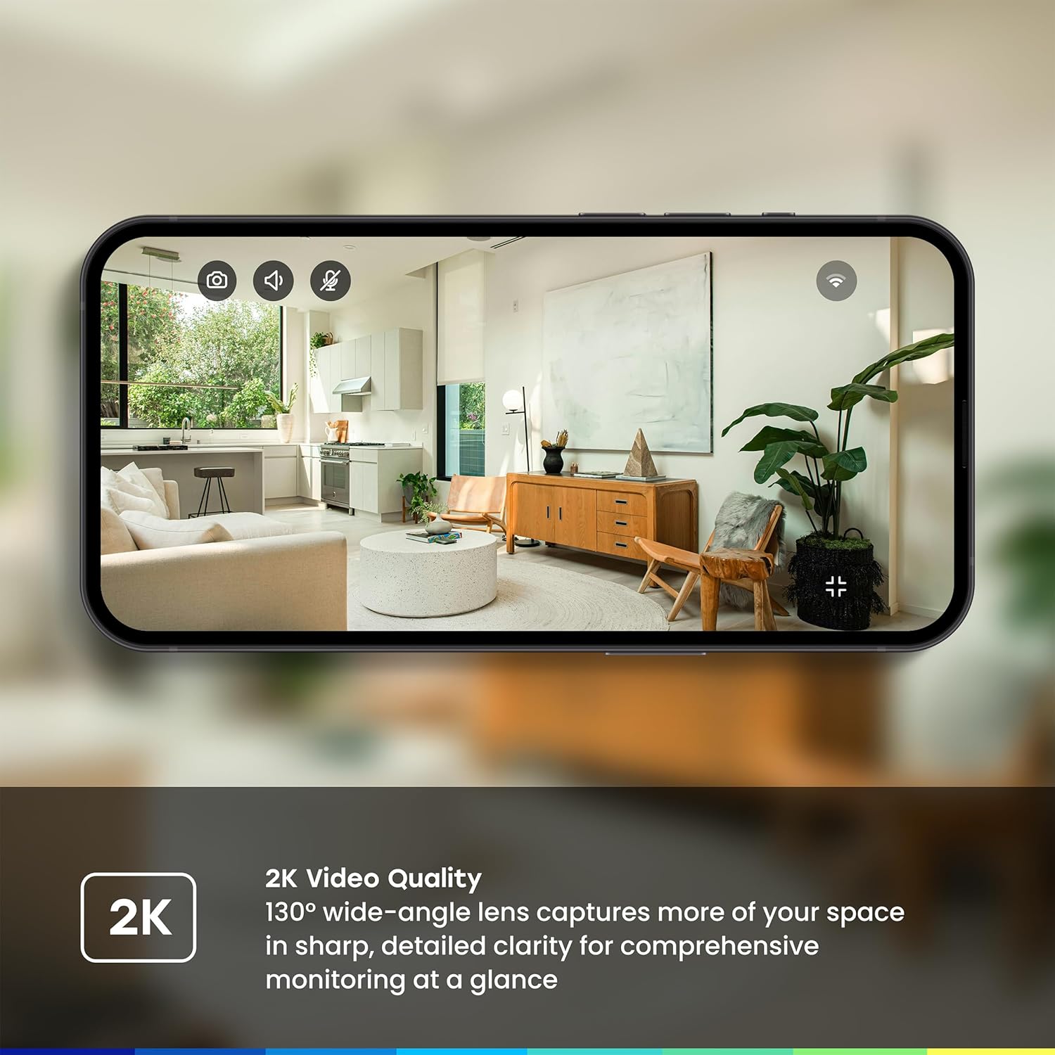 myQ Indoor Plug-in Security Camera Gen 2 – 2K Smart Wi-Fi Camera with Night Vision, Baby and Pet Monitor, Motion Detection and Alerts, 2-Way Audio & App Control
